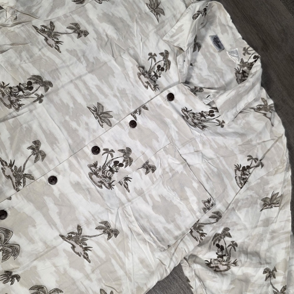 VTG‎ Disney Catalog Hawaiian Shirt Mens Mickey Surfboard Beach Goofy Donald Duck